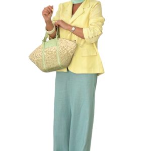 شلوار blue linen